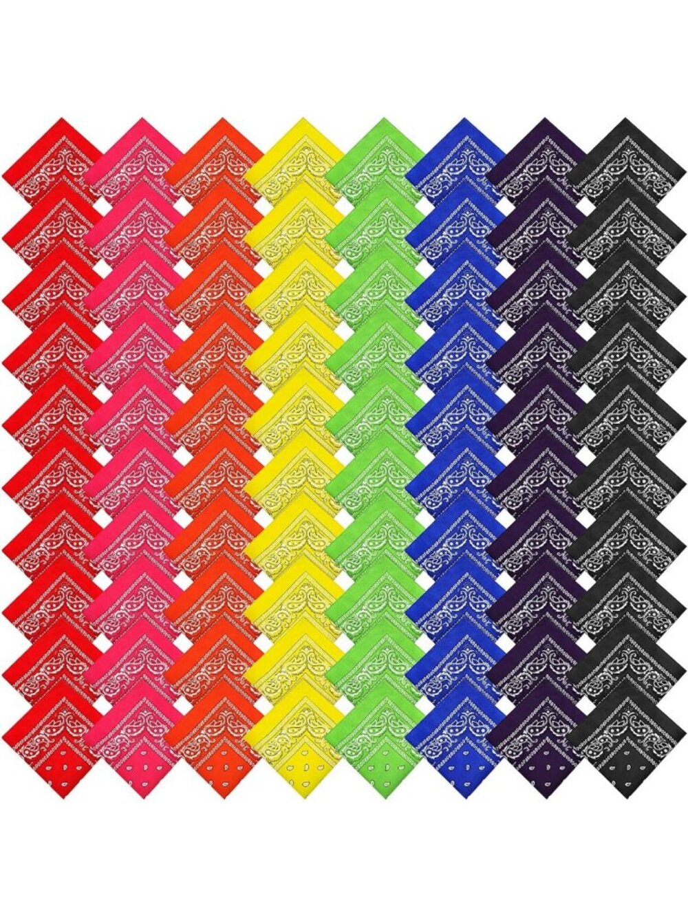80 Pack Assorted Bandanas - Versatile Fashion Accessories for Every Occasion